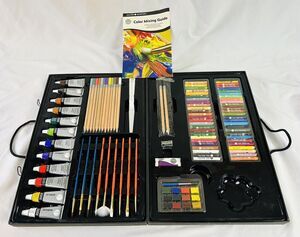 Daler Rowney Simply Acrylic Paint Set Pencil Brushes w/ Case Artist Kit Unused